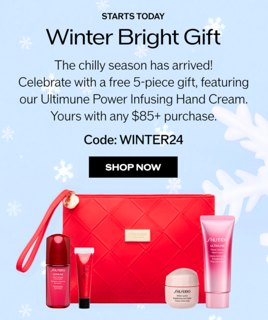 Click to go to the Shiseido Offer